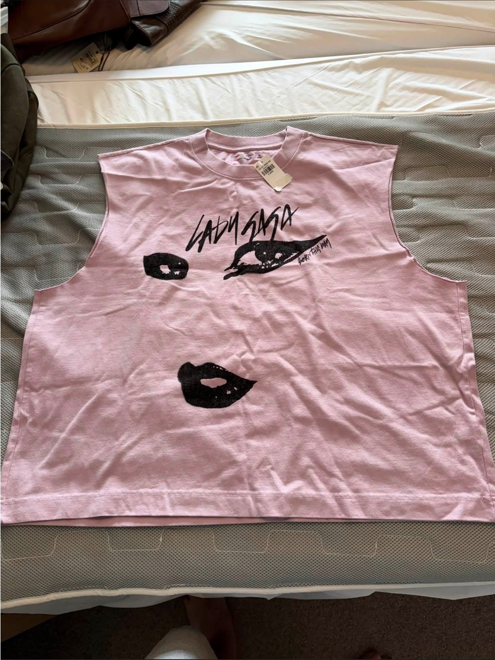 Abercrombie & Fitch Pink Lady Gaga Graphic Muscle Tee